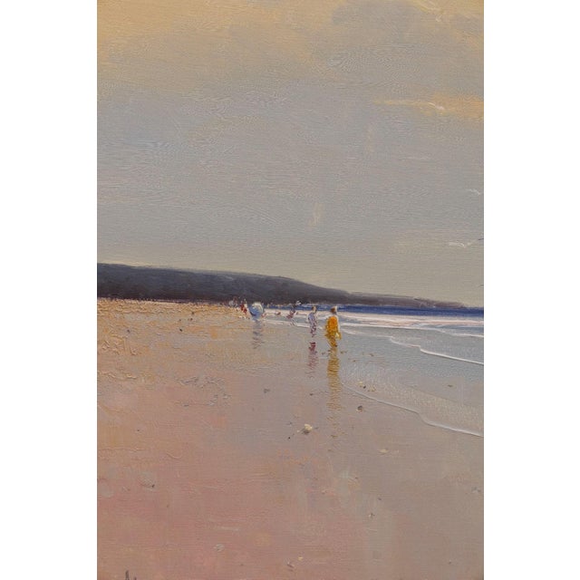 2010s Jorge Segrelles Beach II Signed Oil on Canvas Contemporary Impressionism Framed For Sale - Image 5 of 7