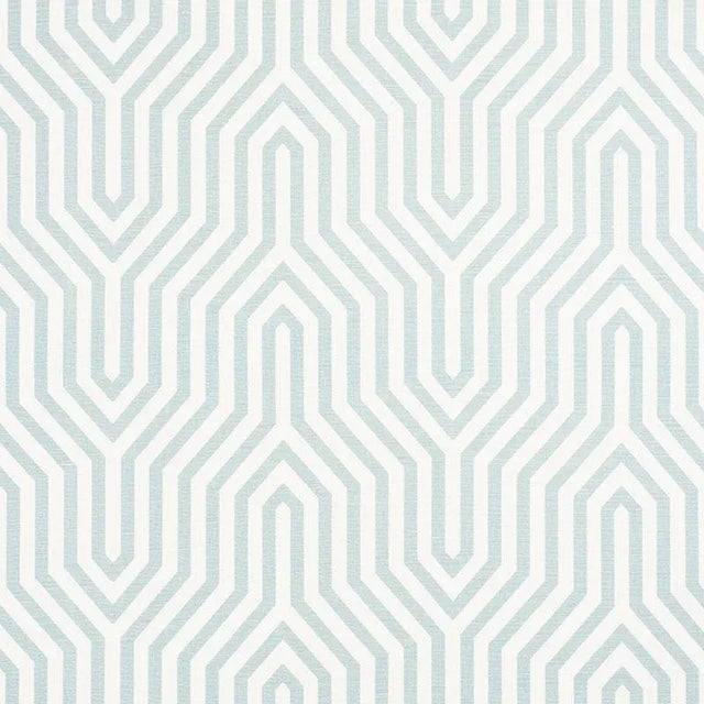 Abstract Schumacher X Mary Mcdonald Vanderbilt Print Fabric in Mineral For Sale - Image 3 of 3