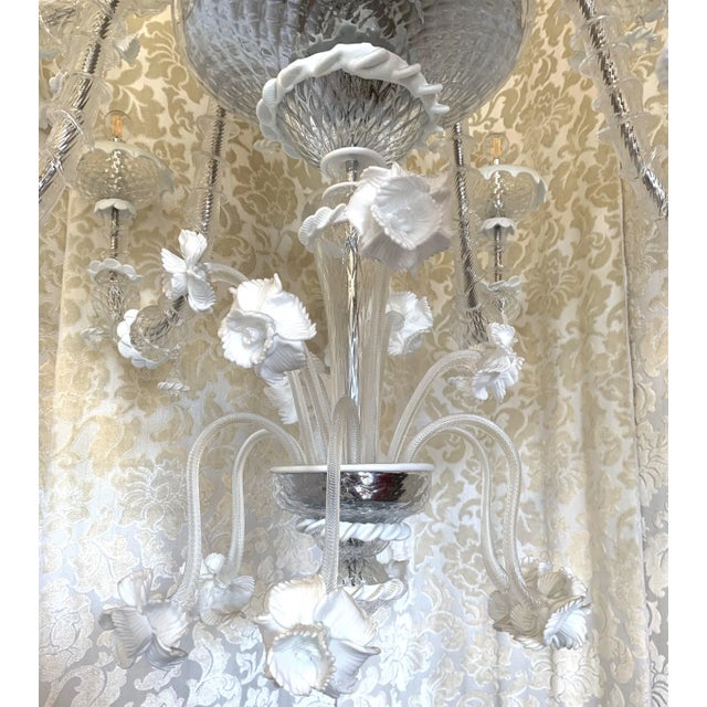 Contemporary Floral Ca' Rezzonico Murano Glass Chandelier For Sale - Image 6 of 12
