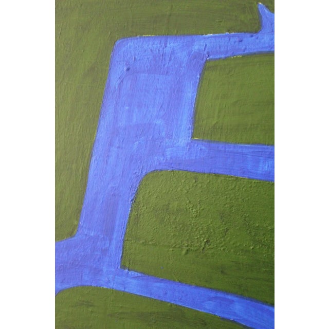 Bodasca, Ultramarine Blue and Organic Green, 2025, Acrylic on Canvas For Sale - Image 9 of 11