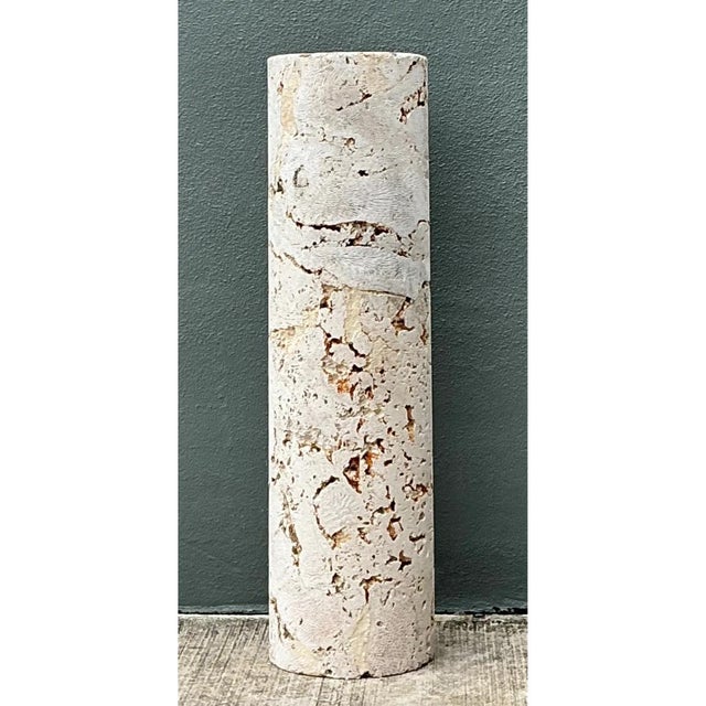 Vintage Coquina Stone Pedestal For Sale - Image 10 of 12