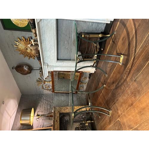 Italian Brass and Patinated Verdigris Bronze Demi-Lune Console Tables, 1980, Set of 2 For Sale - Image 14 of 16