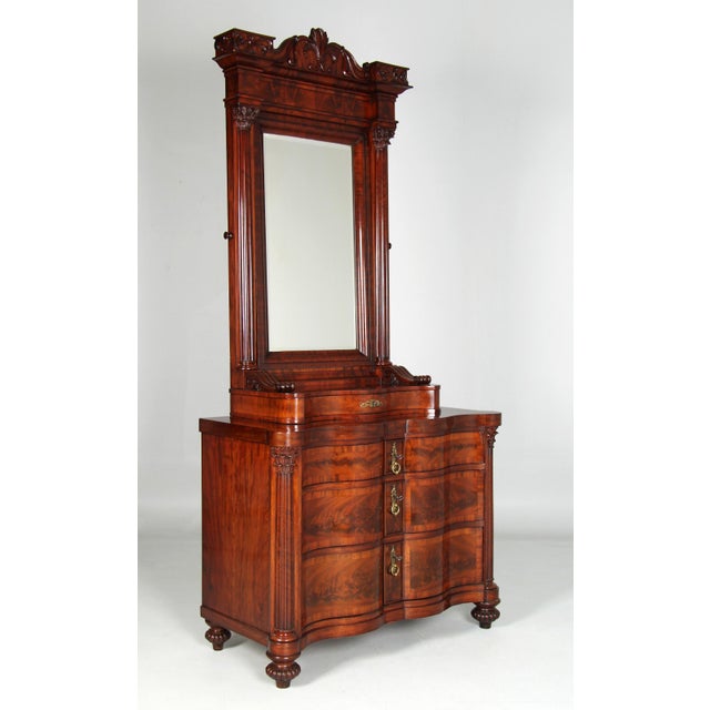Mid 19th Century Chest of Drawers with Mirror Top, 1850s For Sale - Image 16 of 16