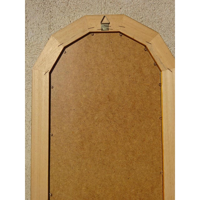 Golden Mirror with Beaded Frame and Fleur-de-Lys, 1980s For Sale - Image 14 of 15