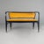 Austrian bench by Gustav Siegel for Jacob & Josef Kohn, 1930s Two-seater bench or sofa with a black wooden frame. The...