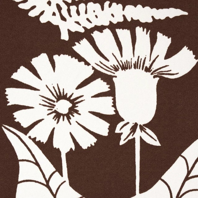 Schumacher SAMPLE - Schumacher Spring Floral Indoor/Outdoor Fabric In Brown For Sale - Image 4 of 5