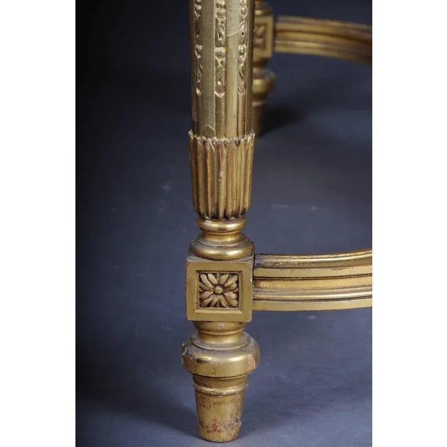 Gold French Louis XVI Salon Table Gilded, 1910s For Sale - Image 8 of 11