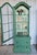 Gorgeous BRANDT petite Vitrine Cabinet, Curio Cabinet/ Display Cabinet. Green Boho Style. Features a classic bonnet/ Domed...