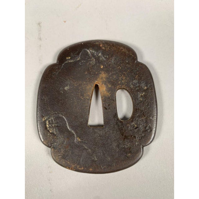 Metal Tsuba Mokko-gatta Edo period (1603-1868) Japan 18th Century For Sale - Image 7 of 7