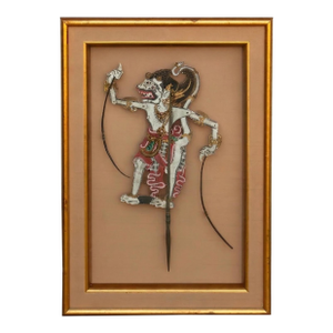 Antique Javanese Wayang Kulit Puppet Wall Art