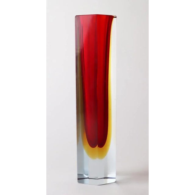 Red Vase attributed to Flavio Poli for Seguso For Sale - Image 7 of 7
