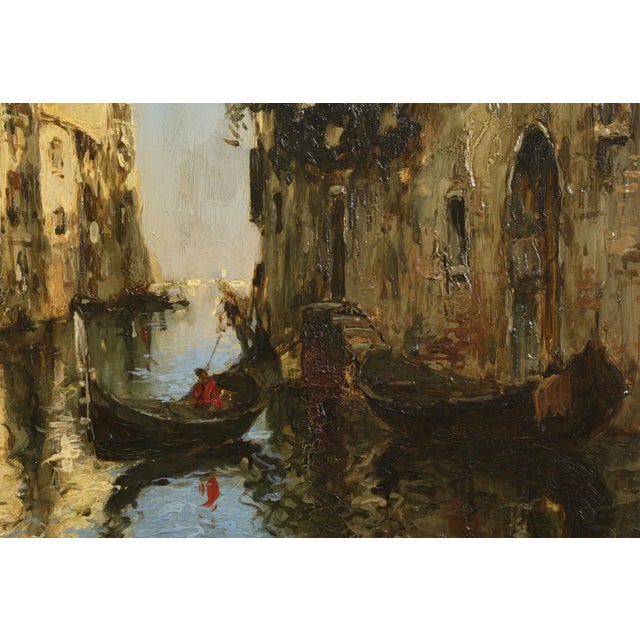 Large Post Impressionist Oil Painting Venice, Albert Duprat 1882-1974 For Sale - Image 9 of 12