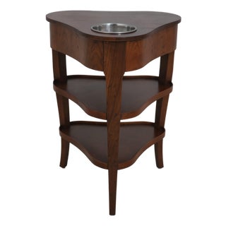Baker Walnut 3 Tier Wine Table For Sale