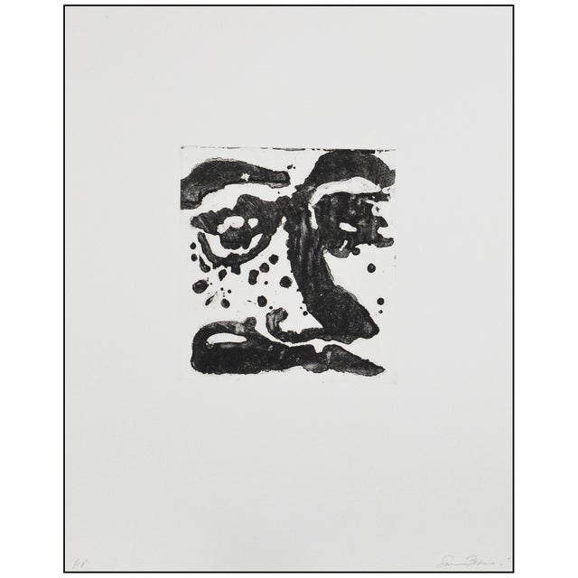 Sam Francis Late 20th Century sfe.305:i.26 Abstract Black Aquatint Sam Francis For Sale - Image 4 of 6