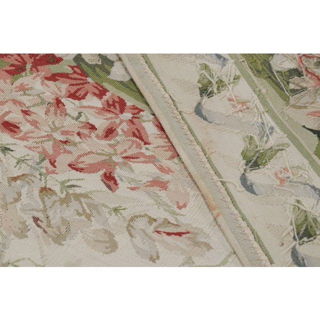 Textile Rug & Kilim’s Tudor Style Rug in White and Cream With Floral Patterns For Sale - Image 7 of 7