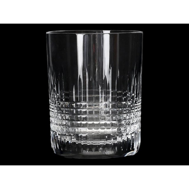 A beautiful pair of Baccarat Nancy crystal old fashioned glasses showcasing one of the firm's most enduring patterns....