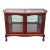 Late 20th Century Vintage Queen Anne Style Wood & Glass Curio Display Cabinet For Sale