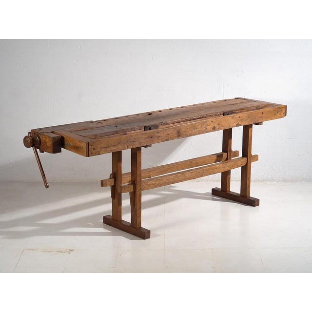 Elm Carpenter's Workbench, 1920s For Sale - Image 18 of 18