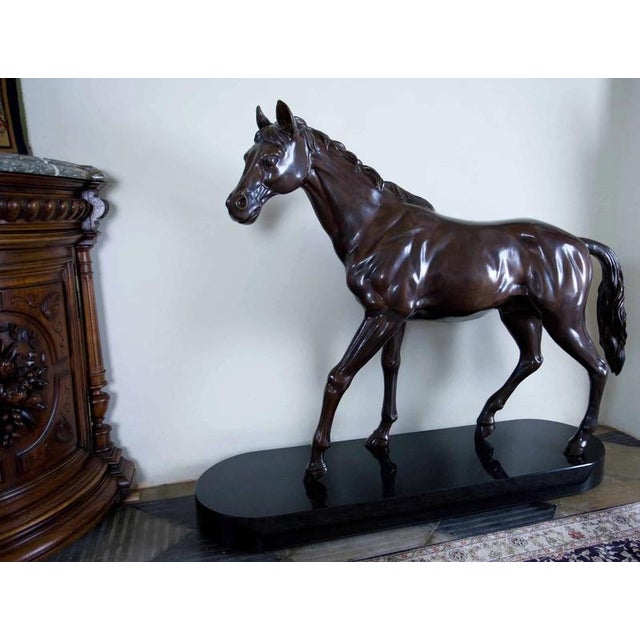 Black Pierre Jules Mene, Horse Statue, Bronze For Sale - Image 8 of 8