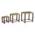 1990s Brass Foil Cladded Solid Wood Nesting Tables- Set of 3 Tables For Sale