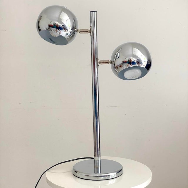 Metal Vintage Chrome Lamp, 1970s For Sale - Image 7 of 7