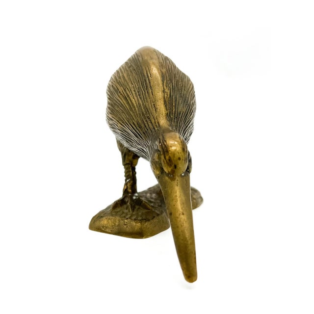 Chapman Manufacturing Company Vintage Brass Kiwi Bird Figurine – New Zealand – Hollywood Regency / British Colonial For Sale - Image 4 of 10