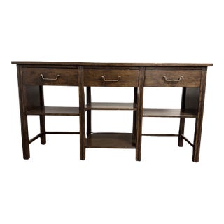 Euro Classic Console in Alder With Light Distressing For Sale