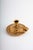 Finely cast gilt-bronze candlestick of circular form, centered by a taper socket mounted upon a faceted rock crystal...
