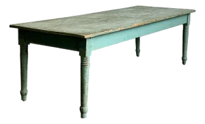 Vintage Patinated Painted Farm Table