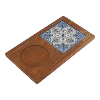 Turkish Ceramic Coffee Table With Pine Tree - Ethnic Tile Presentation For Sale