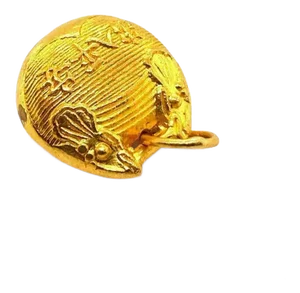 Textured Design 24k Gold Purse Charm Pendant