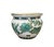 Vintage Hand Painted Gold Imari Green and White Cachepot / Cache Pot / Jardinere/ Fishbowl Planter With Peacock Motif For Sale - Image 4 of 8