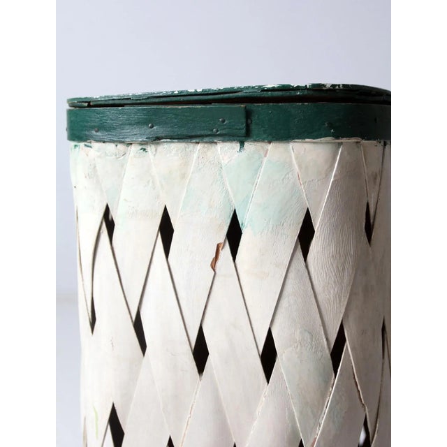 Antique Woven Hamper Basket For Sale - Image 6 of 13