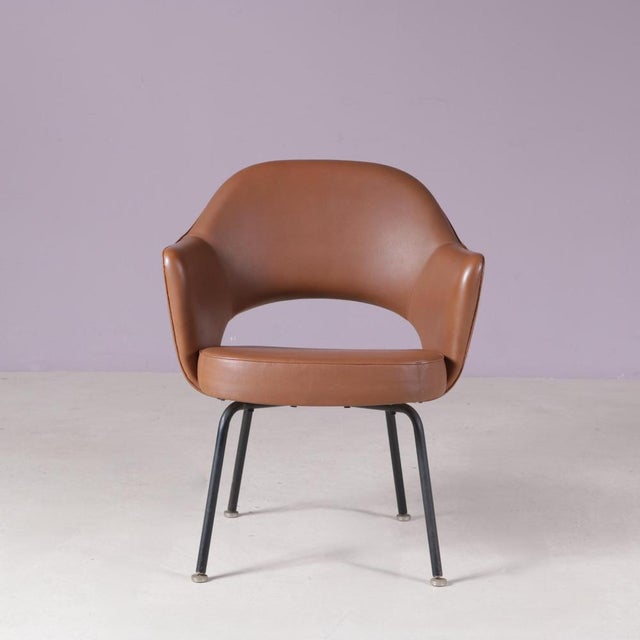 Metal Executive Armchair by Eero Saarinen for Knoll Int., 1950s For Sale - Image 7 of 8
