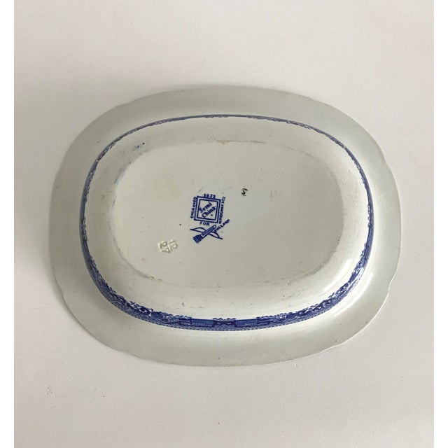 Antique English Blue Willow Serving Bowl For Sale - Image 4 of 7