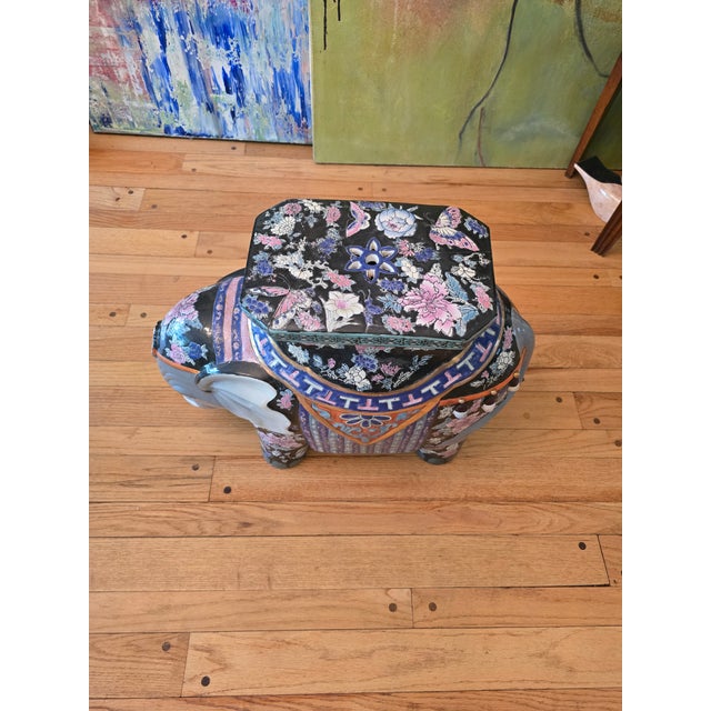 Mid Century Modern Hollywood Glamour Chinese Elephant For Sale - Image 11 of 11