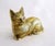 Lying Cat Figurine in Gilded Brass, 1970s For Sale - Image 3 of 9