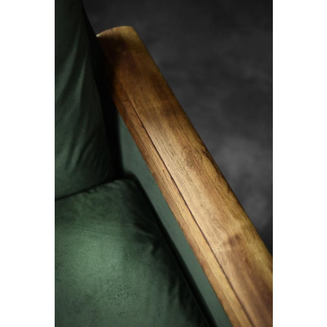 Vintage Norwegian Rosewood and Bottle Green Velour Sofa and Chair by Knut Sæter for Vatne Møbler, 1960s, Set of 2 For Sale - Image 15 of 18