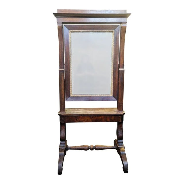 Early 19th Century Psyche in Walnut, Italy, 1980s For Sale - Image 6 of 6