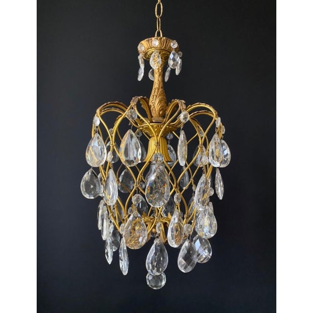 The chandelier is crafted from brass – a beautiful and elegant piece of artistic wroughtwork. Decorated with magnificent...