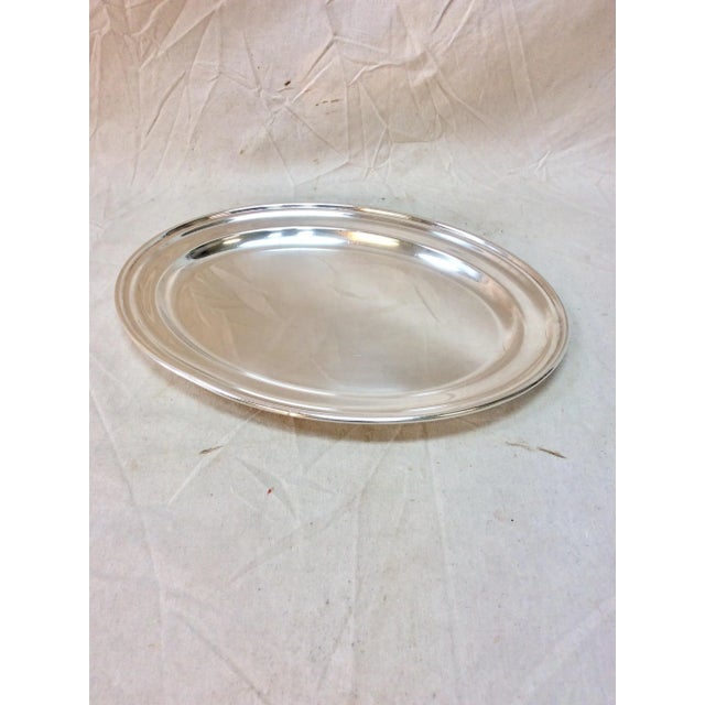 Metal Early 20th Century English Hotel Silver Silverplate Arthur Price Serving Platter For Sale - Image 7 of 9