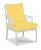 Casa Cosima Home Haven Outdoor Occasional Arm Chair in Canvas Buttercup with Canvas Air Blue Welt For Sale - Image 4 of 4