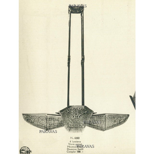 French Art Deco Chandelier by Francis Hubens & Degue - 1925 1935 France For Sale - Image 16 of 18