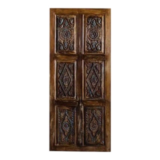 1920s Reclaimed Wood Carved Sliding Architectural Doors For Sale