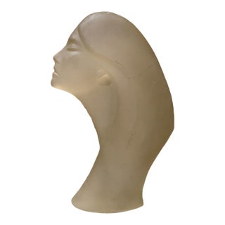Vintage "Stargazer" Frosted Lucite Bust Sculpture David Fisher Austin Productions For Sale