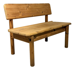 Pine Bench with Storage Space from Korup Stolefabrik, Denmark, 1970s