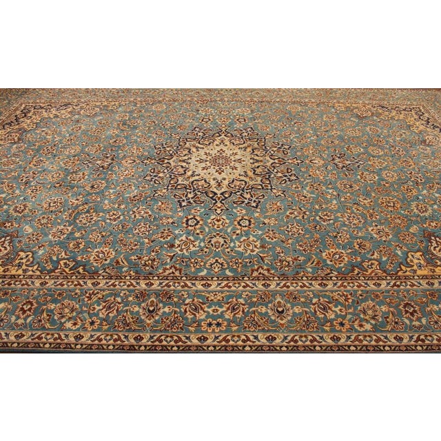 Blue Middle Eastern Hand-Knotted Rug For Sale - Image 8 of 10