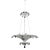 Vintage Two Tiers Upside Down Umbrella Ceiling Chandelier With Bells, White/ Blue in Arabasic Design Style For Sale - Image 4 of 9