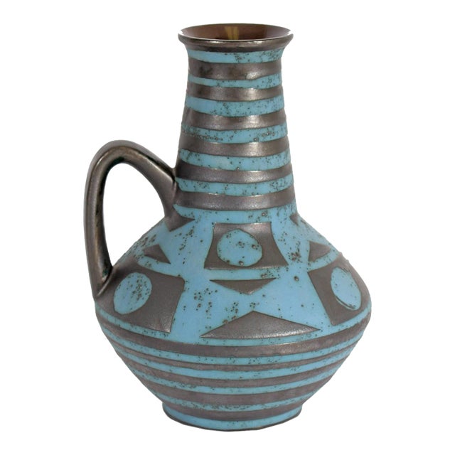 Carstens Tönnieshof 1960s West German Blue Black "Ankara" Vessel For Sale