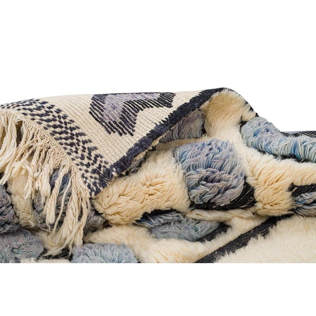 2020s Mosaic Pebble-Pattern Hand-Knotted Moroccan Wool Rug | 9'7" X 6'7" | One of a Kind For Sale - Image 5 of 10